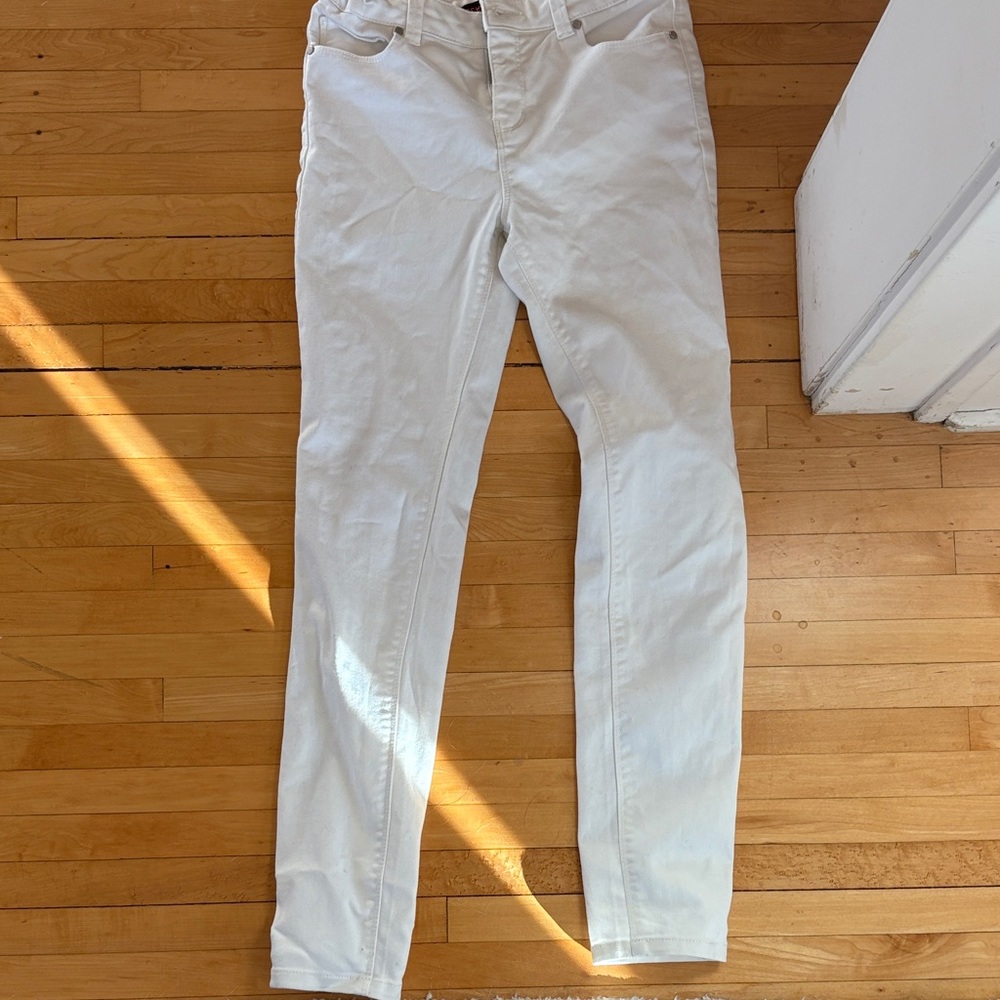 Design Lab Adjustable Waist Girls White Jeans